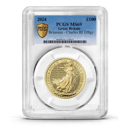 PCGS Certified 2024 Britannia King Charles III 1oz Gold Coin